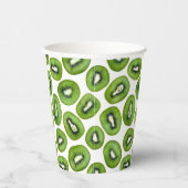 Green Kiwi Pattern Papieren Bekers (Rechts)
