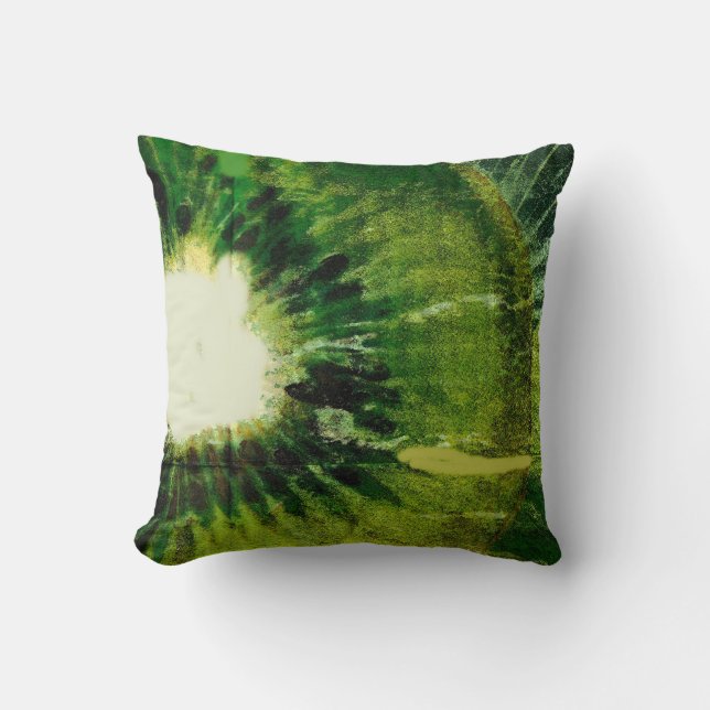 Green Kiwi Tie Dye Kussen (Voorkant)