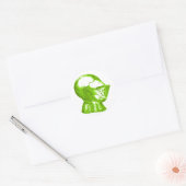 Green Knight Medieval Creative Anachronismen Ronde Sticker (Envelop)