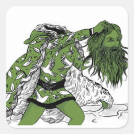 Green Knight - zonder kop Vierkante Sticker