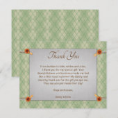 Green Knit Baby Hartelijk dank Bedankkaart (Voorkant / Achterkant)