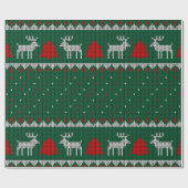 GREEN KNITTED CHRISTMAS SWEATER CADEAUPAPIER (Vlak)