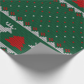 GREEN KNITTED CHRISTMAS SWEATER CADEAUPAPIER (Hoek)