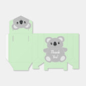 Green Koala Beer Baby shower Bedankdoosjes (Uitgevouwen)