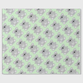 Green Koala Beer Baby shower Cadeaupapier (Vlak)