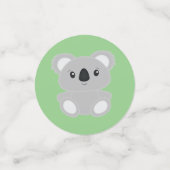 Green Koala Beer Baby shower Confetti (Kleine voorkant)