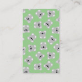 Green Koala Beer Baby shower Informatiekaartje (Achterkant)