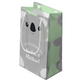 Green Koala Beer Baby shower Klein Cadeauzakje (Achterkant Gekanteld)