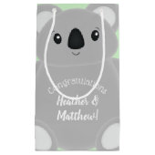 Green Koala Beer Baby shower Klein Cadeauzakje (Voorkant)