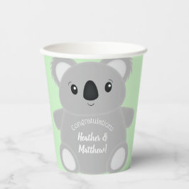 Green Koala Beer Baby shower Papieren Bekers