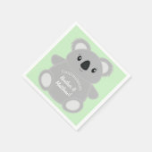 Green Koala Beer Baby shower Servet (Hoek)