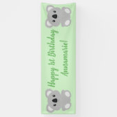 Green Koala Beer Birthday Party Spandoek (Verticaal)