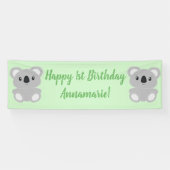 Green Koala Beer Birthday Party Spandoek (Horizontaal)