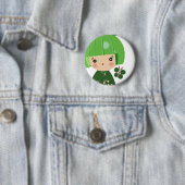 Green Kokeshi Triplet sluit Pin Ronde Button 5,7 Cm (In situ)