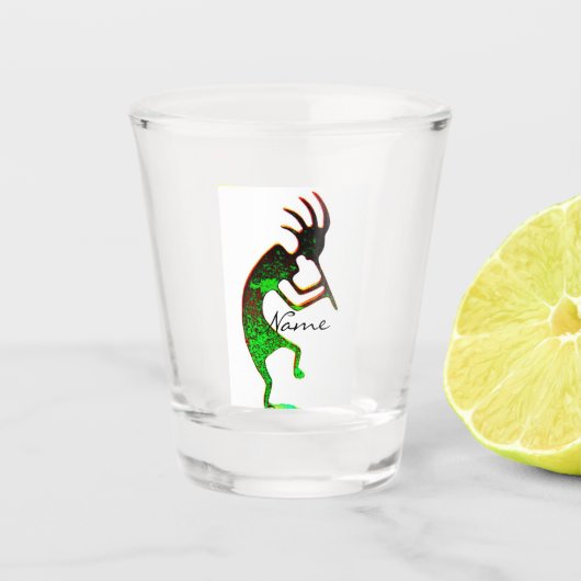 Green Kokopelli Thunder_Cove Shot Glas (Voorkant)