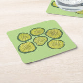 Green Kosher Dill Pickle Chips Sweet Pickle Decor Kartonnen Onderzetters (Schuin)