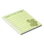 Green Kosher Dill Sweet Pickle Chips Checklist Notitieblok (Schuin)