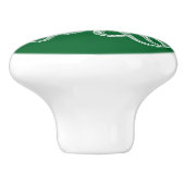 Green Kraken Octopus Keramische Knop (Zijkant)