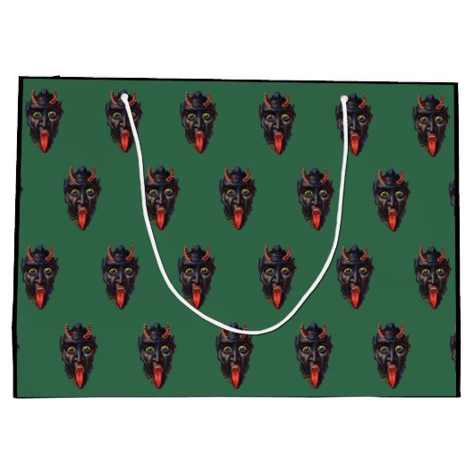 Green Krampus Groot Cadeauzakje (Achterkant)