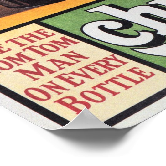 Green Label CHUTNEY INDIAN MANGO Retro Food Advert Poster (Hoek)