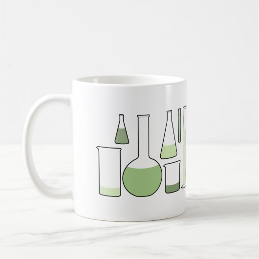 Green Laboratory Glassware Koffiemok (Links)