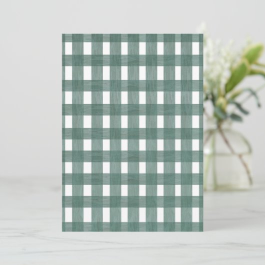 Green Lace Gingham Recipe Kaarten (Staand voorkant)