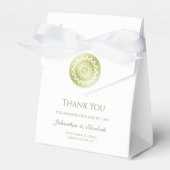 Green Lace Mandala Wedding Bedankdoosjes (Voorkant Zijde)