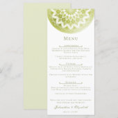 Green Lace Mandala Wedding Menu (Voorkant / Achterkant)