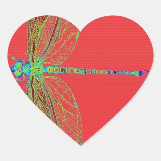 Green Lace vleugel Deagonfly van Sharles Hart Sticker (Voorkant)