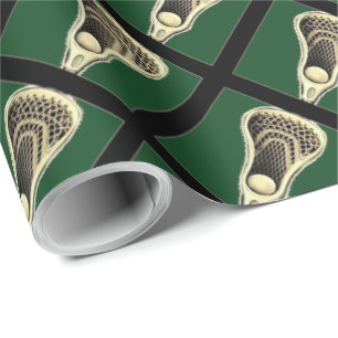 Green Lacrosse Gift Cadeaupapier