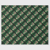 Green Lacrosse Gift Cadeaupapier (Vlak)