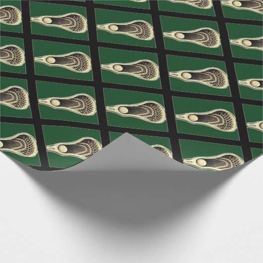 Green Lacrosse Gift Cadeaupapier (Hoek)