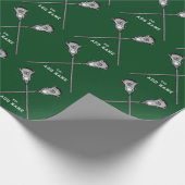 Green Lacrosse Gift Cadeaupapier (Hoek)
