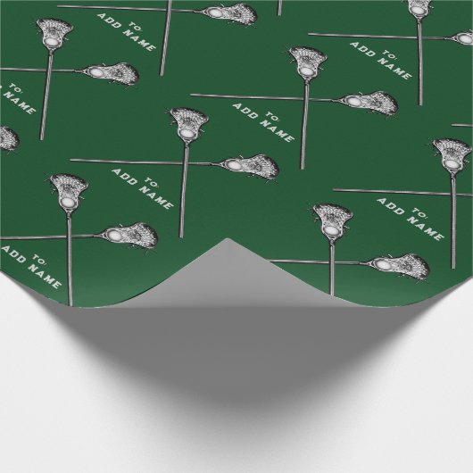 Green Lacrosse Gift Cadeaupapier (Hoek)