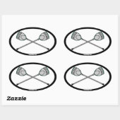 Green Lacrosse Goalie Sticks Ovale Sticker (Vel)