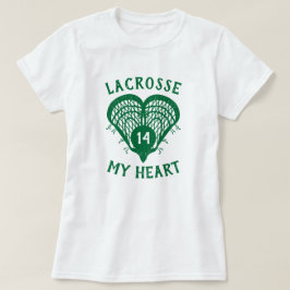 Green Lacrosse My Heart T-Shirt