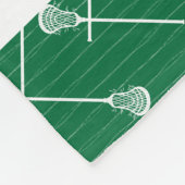 Green Lacrosse White Sticks gepatterd Fleece Deken (Hoek)