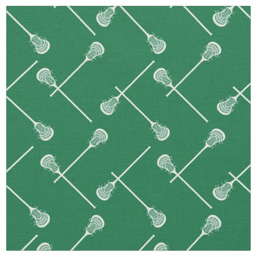 Green Lacrosse White Sticks gepatterd Stof (Close Up)