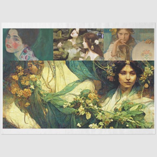 Green Ladies Tissue Paper Tissuepapier (Voorkant)