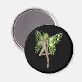 Green Lady Fairy 8 - 3D Fantasy Kunst - Magneet (Voorkant / Achterkant)