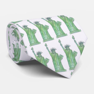 Green Lady Liberty Statue of Liberty NYC Stropdas