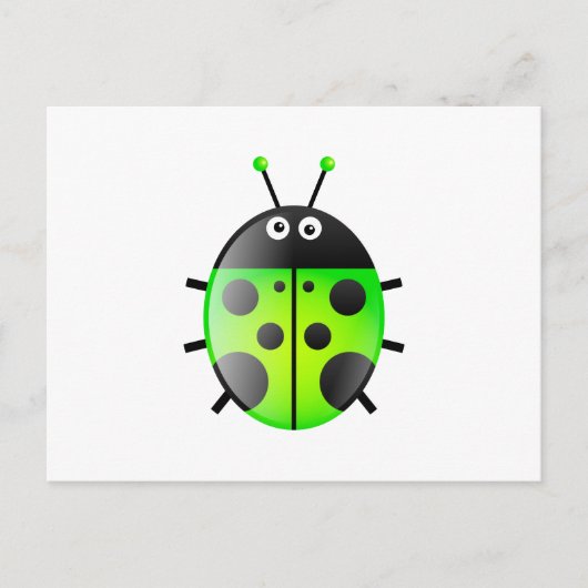 Green Ladybug Briefkaart (Voorkant)