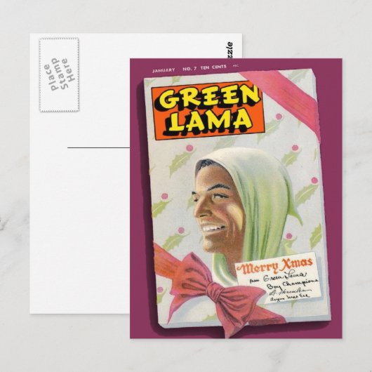 Green Lama 7 Briefkaart (Voorkant / Achterkant)