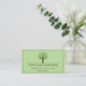 Green Landscaping Yard Garden Service Visitekaartje (Staand voorkant)