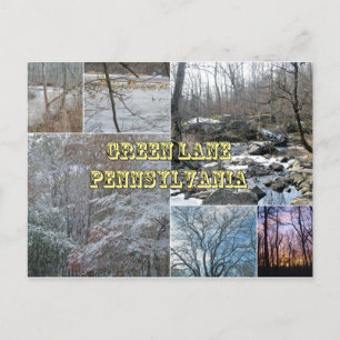 Green Lane Pennsylvania Collage - Winter Briefkaart