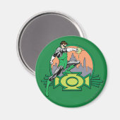Green Lantern City Background en Logo Magneet (Voorkant / Achterkant)