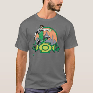 Green Lantern City Background en Logo T-shirt