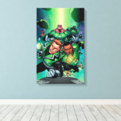 Green Lantern Corps Canvas Afdruk (Insitu (Houten vloer))