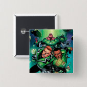 Green Lantern Corps Vierkante Button 5,1 Cm (Voorkant /achterkant)