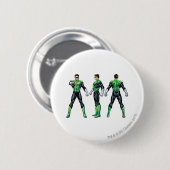Green Lantern Drie Uitzichten Ronde Button 5,7 Cm (Voorkant /achterkant)